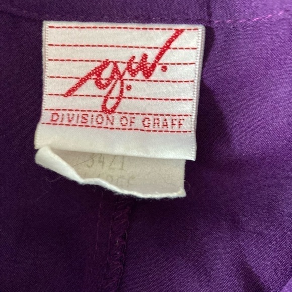 Vintage GW Division of Graff shirt Purple Size Large Grandma Mardi Gras - Picture 5 of 9